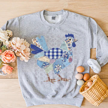 BLUE PATCHWORK CHICKEN